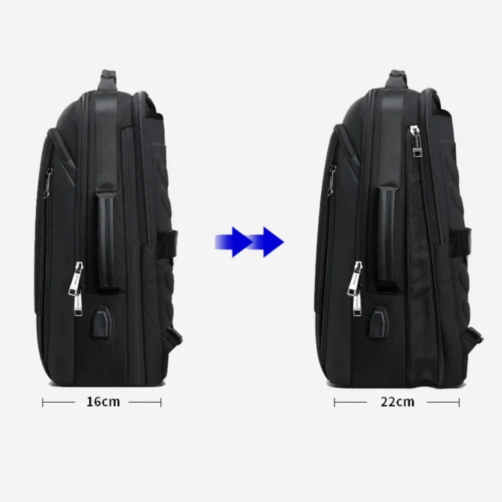 Bopai Camel‎ Mountain The GUI Tech Backpack USB Laptop Waterproof Black